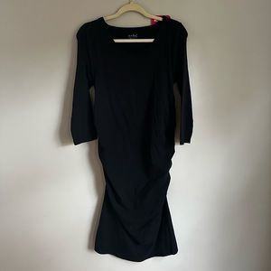 Isabel Maternity Midi Dress Black NWT Size Medium